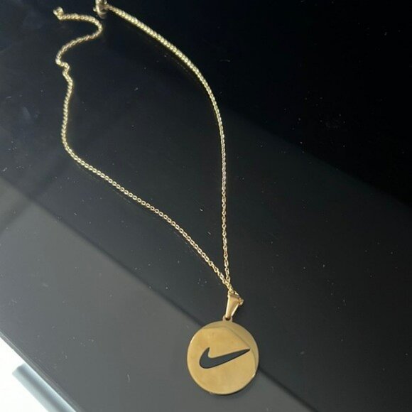 NIKE: Gold Pendant and Chain - Picture 2 of 9